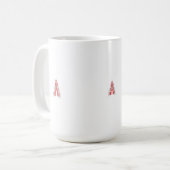 Tasse Classique à Emblème Rouge Minimaliste (Devant gauche)