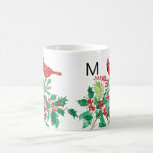 Tasse classique à monogramme de houx cardinal mode (Centre)