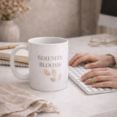 Tasse classique à script pétale rose, 11 oz