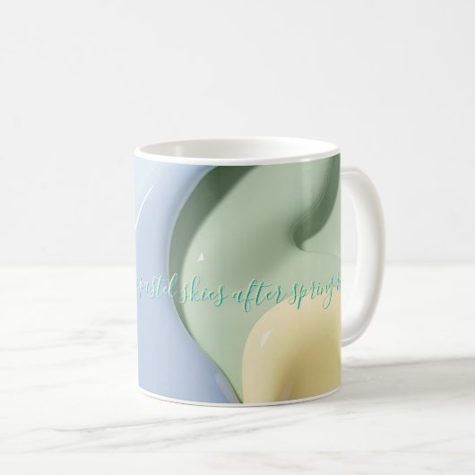 Tasse classique au graphique abstrait élégant (Devant droit)