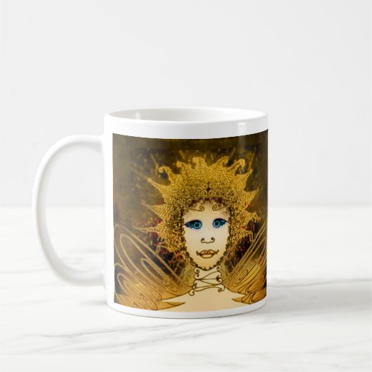 Tasse classique avec la fée d'or de style de Déco (Gauche)