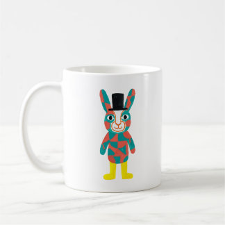 Tasse classique avec lapin sarcelle et haut-de-for