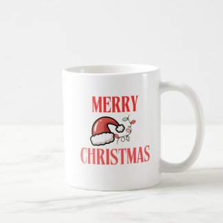 Tasse classique beige et blanc Joyeux Noël