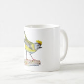 Tasse classique blanche avec dessin d'oiseau (Devant droit)