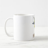 Tasse classique blanche avec dessin d'oiseau (Gauche)