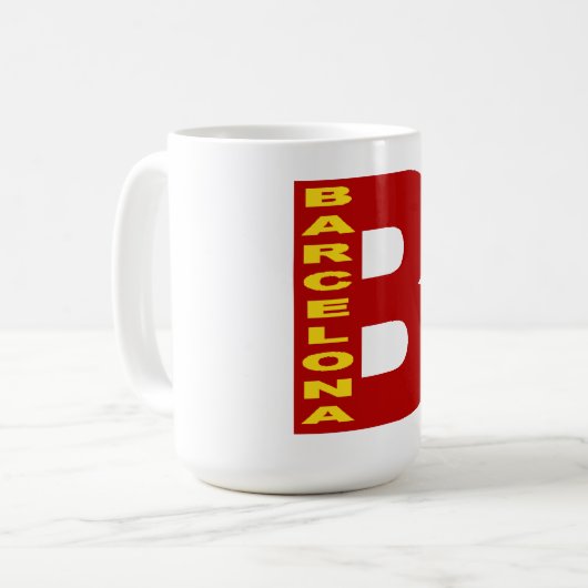 Tasse classique blanche BARCELONA (Devant gauche)