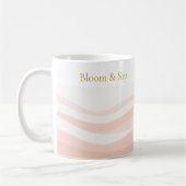 Tasse classique blanche Blush Ripple, 11 oz (Gauche)