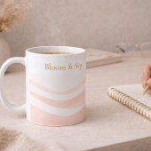 Tasse classique blanche Blush Ripple, 11 oz