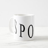 Tasse classique blanche DESIGN SPORT  (Devant gauche)