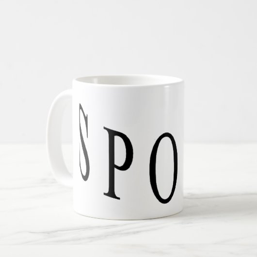 Tasse classique blanche DESIGN SPORT  (Devant gauche)