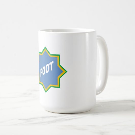 Tasse classique blanche FOOT BRAZIL (Devant droit)