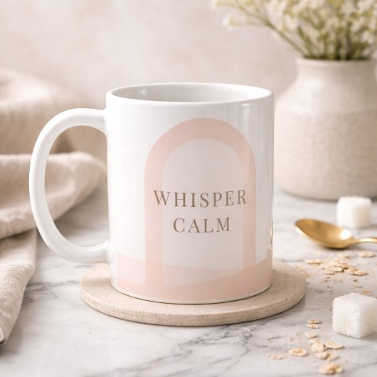 Tasse classique Blush Arch Whisper, 11 oz