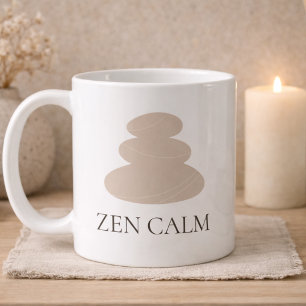 Tasse classique calme en pierre empilée, 11 oz