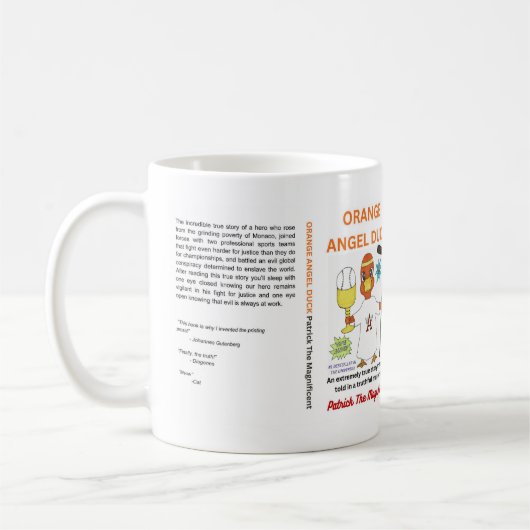Tasse classique CANARD ANGE ORANGE, 11 oz (Gauche)