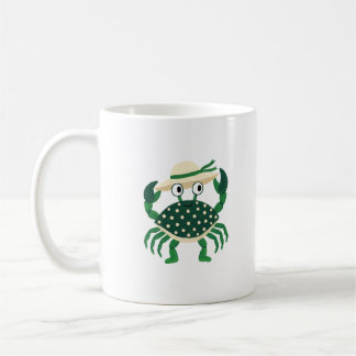 Tasse classique Casquette de soleil crabe