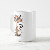 Tasse classique chat orange fou (Devant gauche)