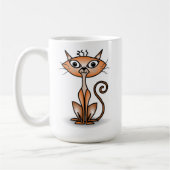 Tasse classique chat orange fou (Gauche)