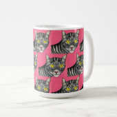 Tasse classique chat tigré, 444 ml (Devant droit)