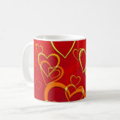 Tasse classique Cœurs rouges Célébrez l'amour (Devant gauche)