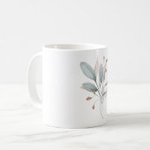 Tasse classique d'accent de peinture à l'eau bleu (Devant gauche)