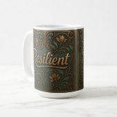 Tasse Classique d'Affirmation Résiliente Or Sarcel (Devant gauche)