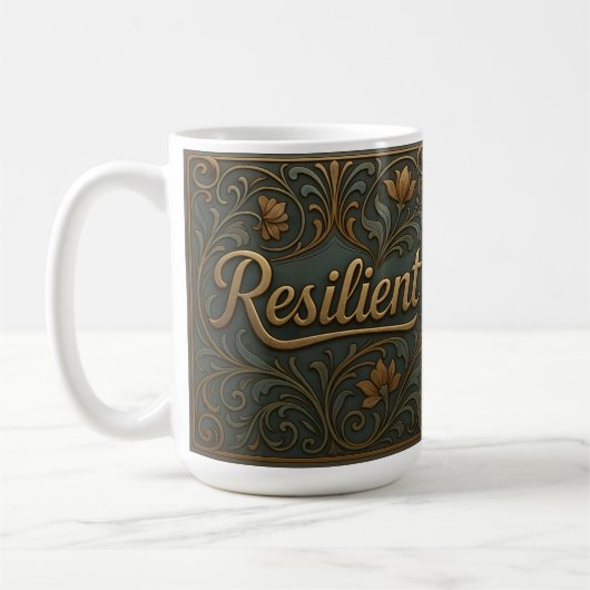 Tasse Classique d'Affirmation Résiliente Or Sarcel (Gauche)