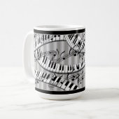 Tasse classique d'amusement de clavier de musique (Devant gauche)