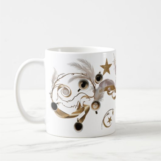 Tasse Classique d'Art Café Élégant Tourbillon de P (Gauche)