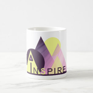 Tasse classique d'art moderne motivant "INSPIRE"