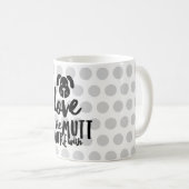 Tasse classique de 330 ml J'aime le bâtard avec qu (Devant droit)