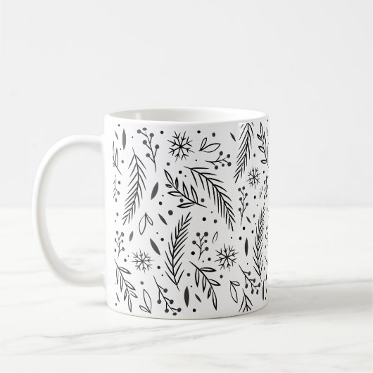 Tasse classique de botanique d'hiver (Gauche)