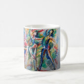 Tasse classique de danseurs abstraits Rythme de Mo (Devant droit)
