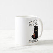 Tasse classique de design d'attitude de chat noir (Devant droit)