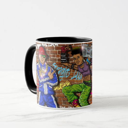 Tasse classique de hip-hop des années 80 (Devant gauche)