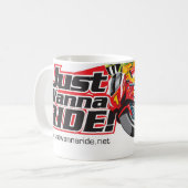 Tasse classique de logo de JustWannaRide (Devant gauche)