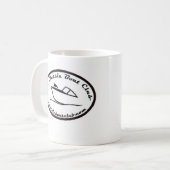 Tasse classique de logo de noir de club de bateau (Devant gauche)