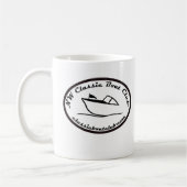 Tasse classique de logo de noir de club de bateau (Gauche)