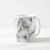 Tasse classique de marbre rose/blanche (Devant droit)