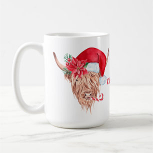 Tasse classique de Noël Highland Cow 15 oz