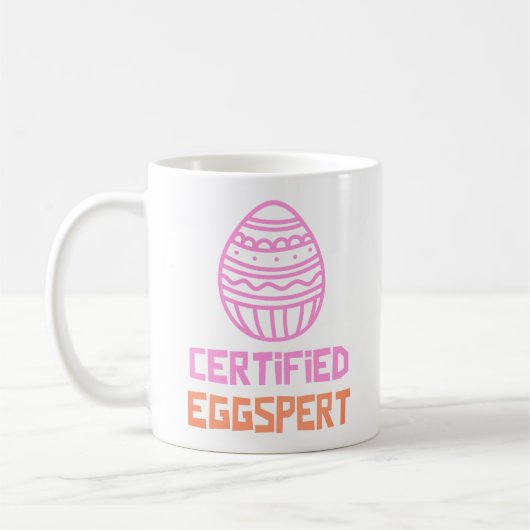 Tasse classique de Pâques Certified Eggspert (Gauche)