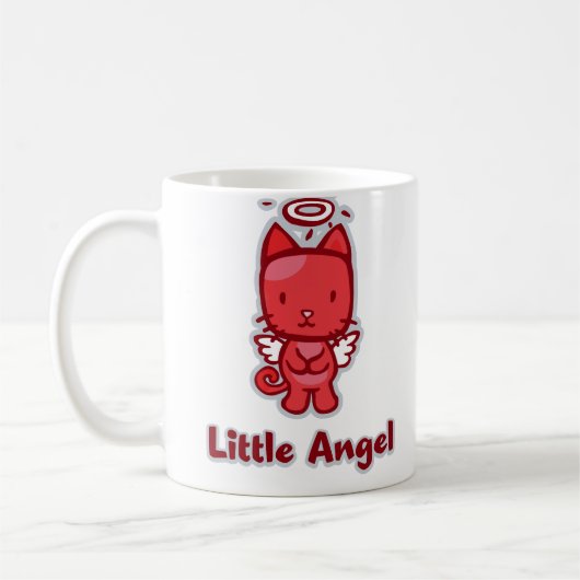 Tasse classique de "peu de diable d'ange… petit" (Gauche)