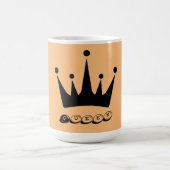Tasse classique de style Crown noir avec nom de te (Centre)