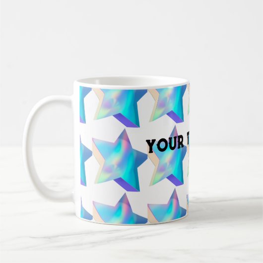 Tasse Classique de Style Texte Étoile Image Tasses (Gauche)
