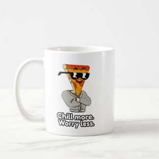 Tasse classique de tranche de pizza de dessin anim
