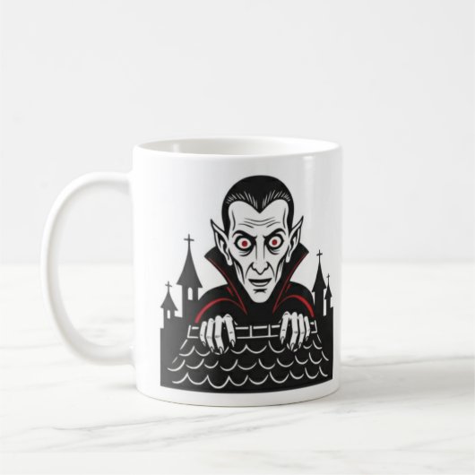 Tasse Classique de Vampire qui Regarde (Gauche)