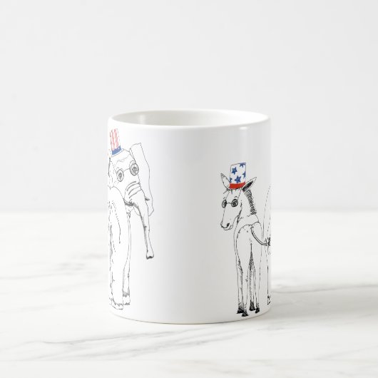 Tasse classique d'éléphant et d'âne (Centre)