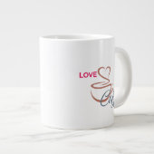 Tasse classique design cœur amour café (Devant droit)