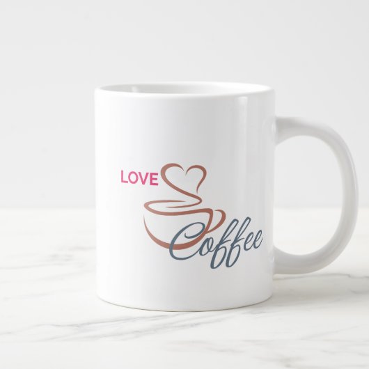 Tasse classique design cœur amour café (Droite)