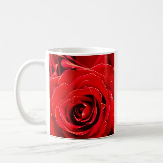 Tasse Classique Désir Roses Rouges 11oz (Gauche)