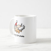 Tasse classique du cochon de Noël volant (Devant gauche)